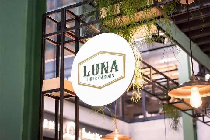 Luna Beer Garden sign