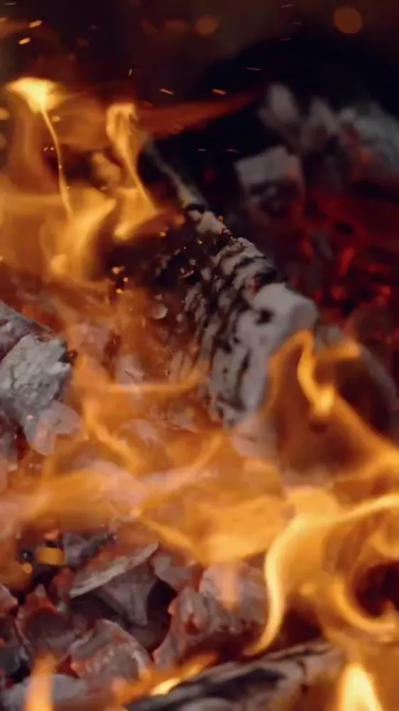 Social video still, open fire