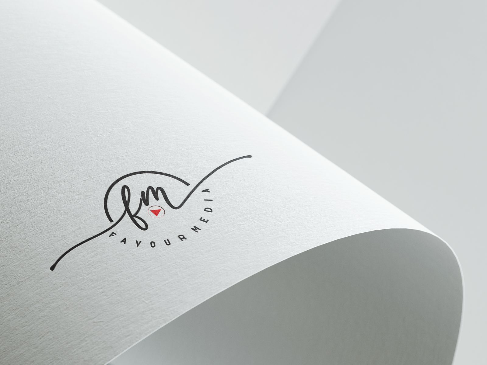 Hand-drawn logo design sketch
