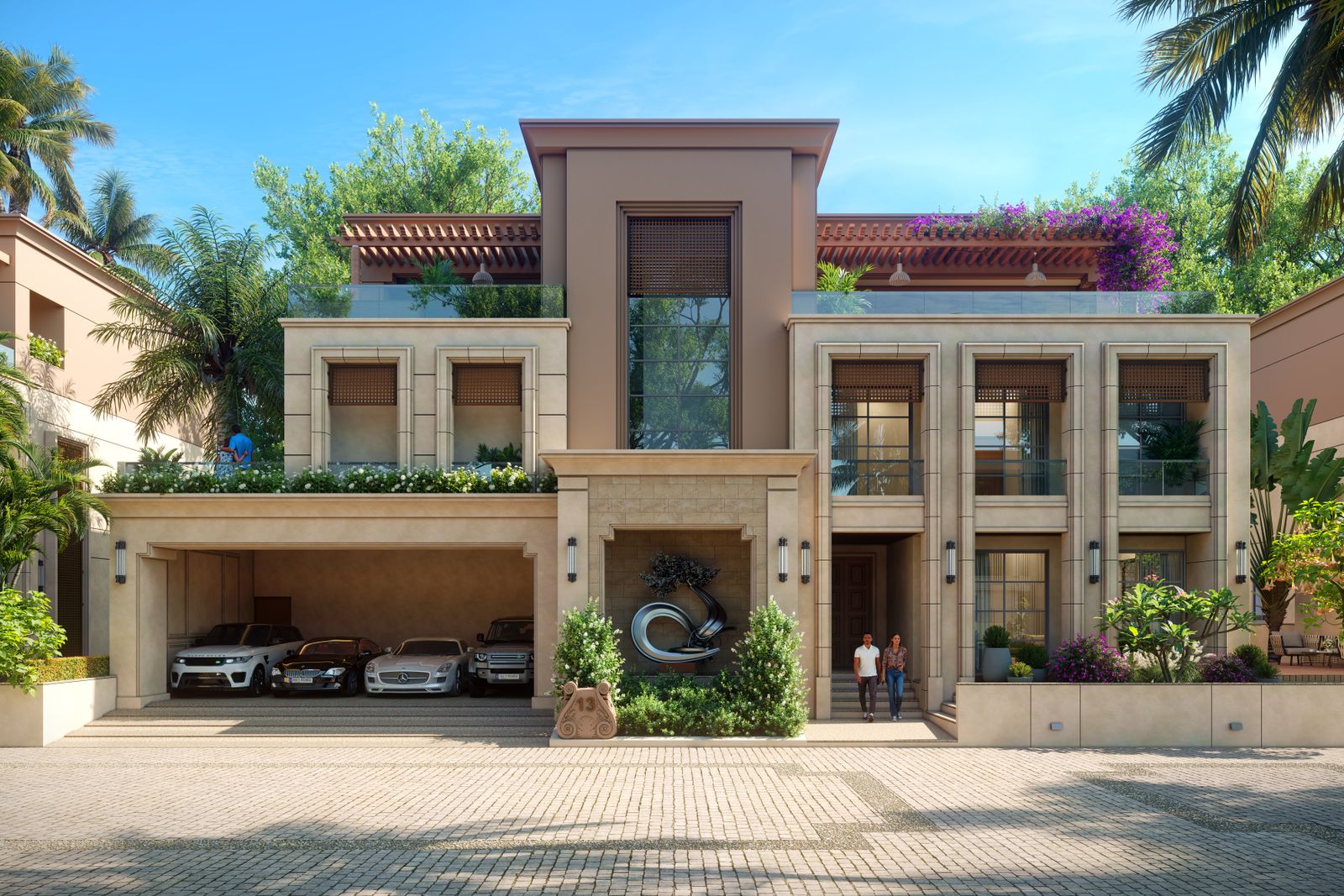Luxury villa architecture exterior